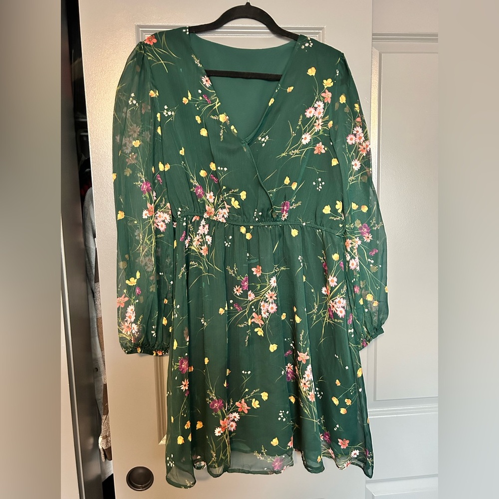 CUPSHE Green floral dress